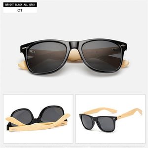 XaYbZc Bamboo Sunglasses for Men Women