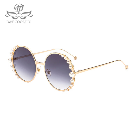 D&T 2019 New Luxury Pearl Sunglasses Women