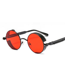 Load image into Gallery viewer, D&amp;T Gothic Steampunk Round Metal Sunglasses