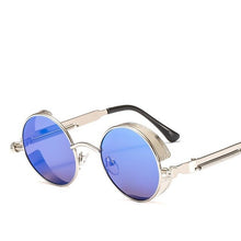 Load image into Gallery viewer, D&amp;T Gothic Steampunk Round Metal Sunglasses